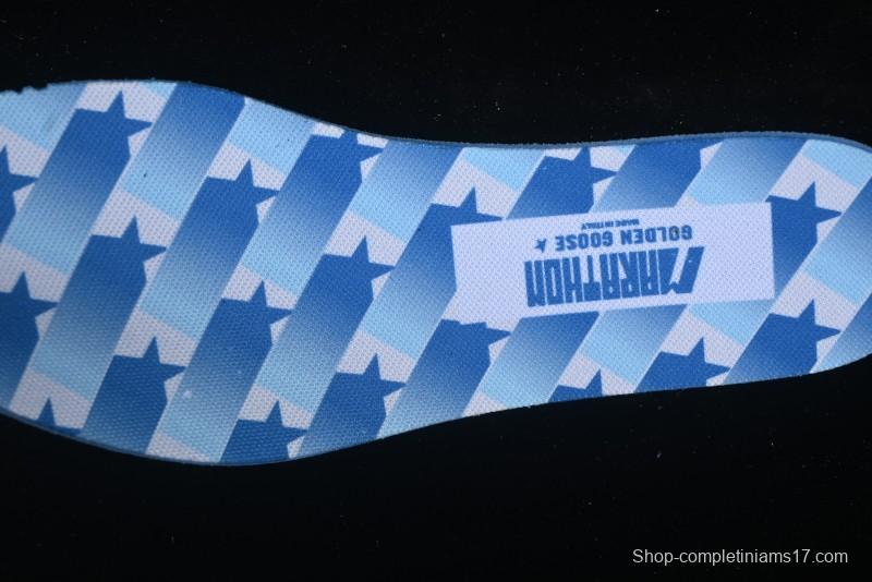 Golden Goose Marathon Comfortable Low-Top Lifestyle Sneakers in White Black - H8D4