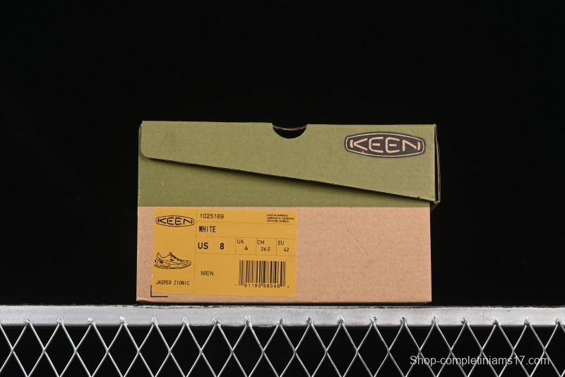 Keen Jasper Rocks SP Urban Series Retro Low-Top Lace-Up Outdoor Camping Hiking Mountaineering Training Shoes - 1025169White