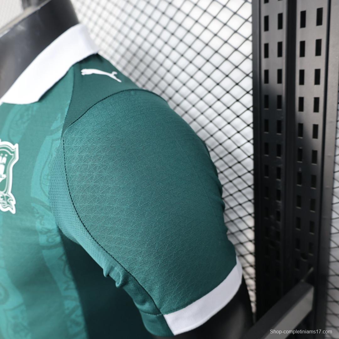 Player Version 25/26 Plymouth Home Jersey Argyle Green with Puma Logo Design