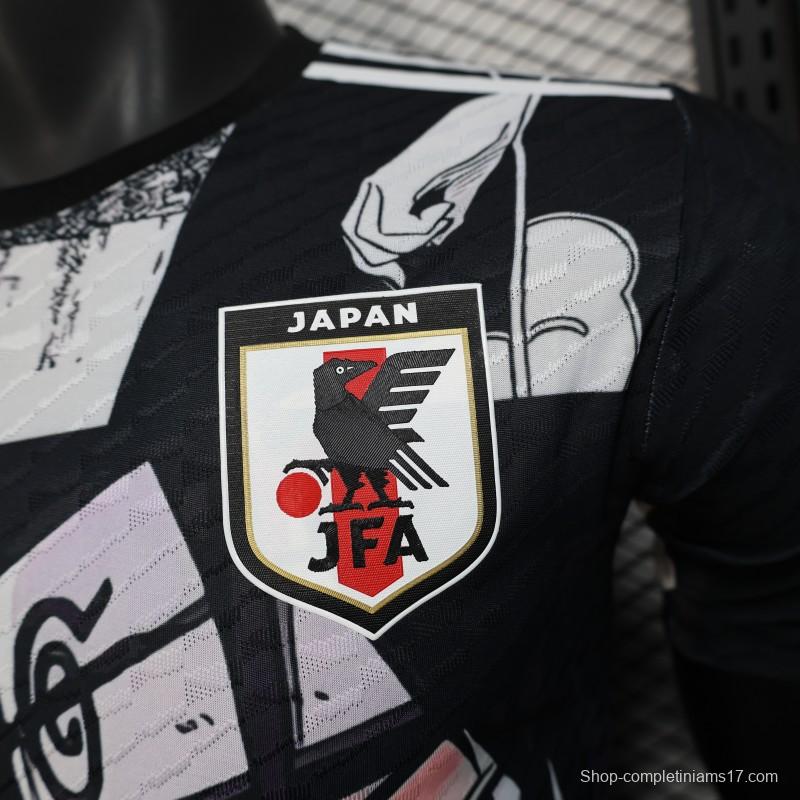 Player Version 2025 Japan Black with Anime Character Pattern Jersey