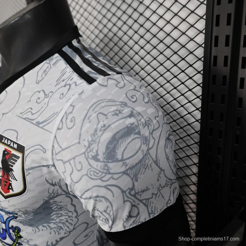 Player Version 2025 Japan White with One Piece Gear 5 Design Jersey