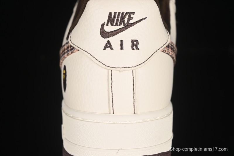 Nike Air Force 1 '07 Low Bape Collaboration Beige Camo Casual Sneakers - DF0188-052