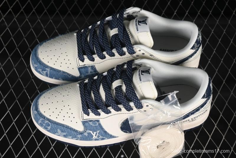 Nike SB Dunk Low LV Collaboration Anniversary High-End Custom Low-Top Casual Skate Shoes - XX3168-142