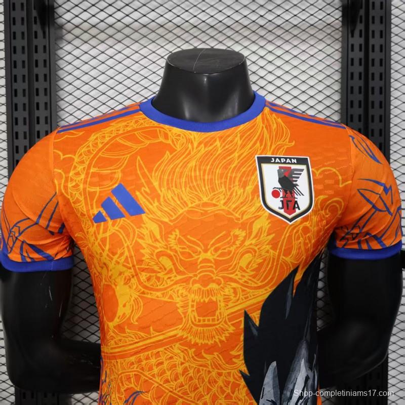 Player Version 2025 Japan Orange with Dragon Ball Z Vegeta Character Jersey