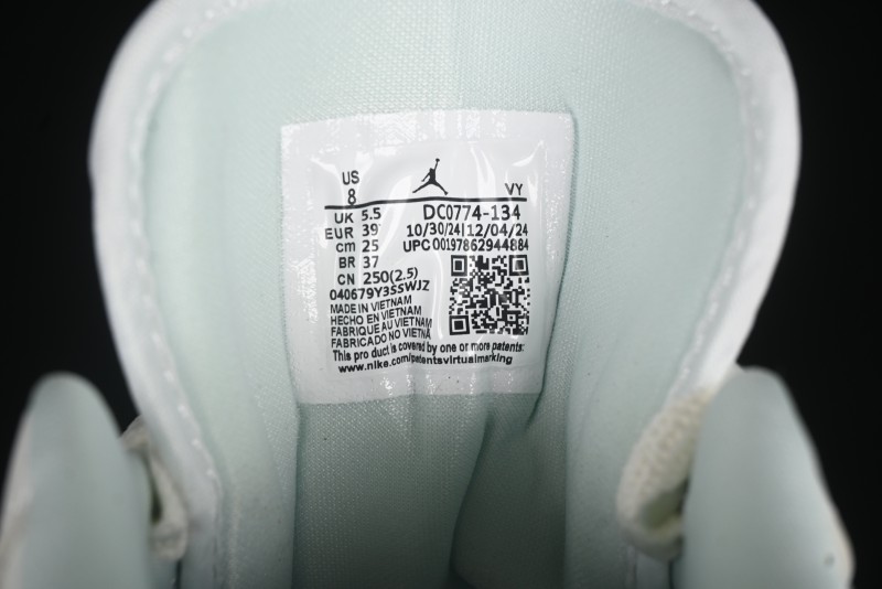 Nike Air Jordan 1 Low AJ1 White Mint Green Low-Top Casual Lifestyle Sneakers - DC0774-134