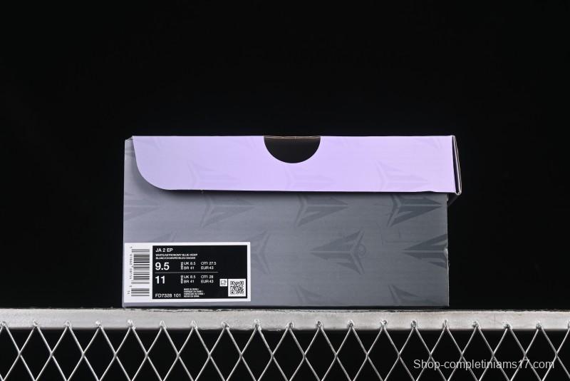 Nike Ja 2 "Nightmare" Performance Basketball Shoes with Air Zoom Cushion and Molded Midfoot Panel - FD7328-101