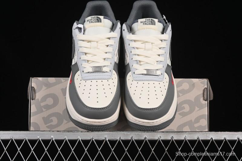 Nike Air Force 1'07 Low The North Face Collaboration Grey Multi-Tone Casual Sneakers - JJ2508-715