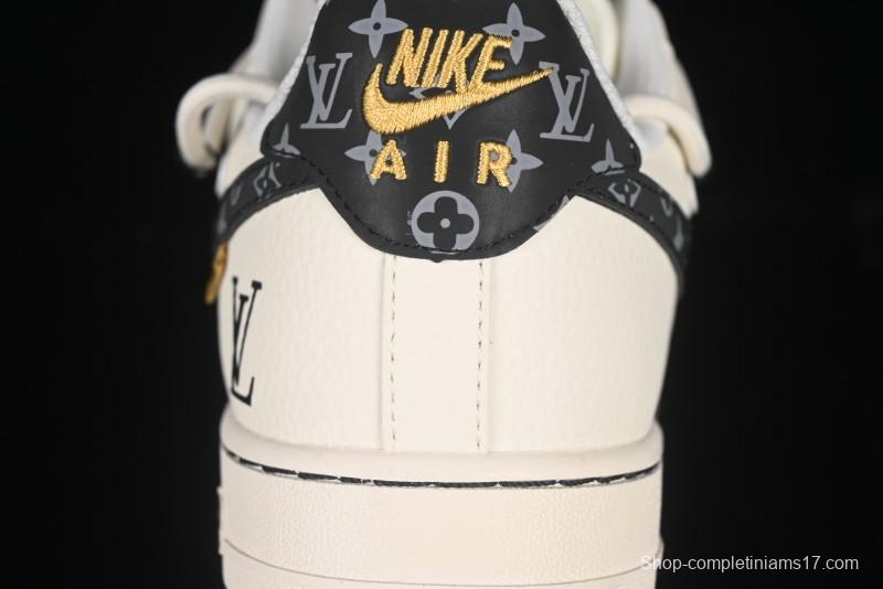 Nike Air Force 1 '07 Low LV Collaboration Blue Swoosh Drawstring Casual Sneakers - DM6868-061