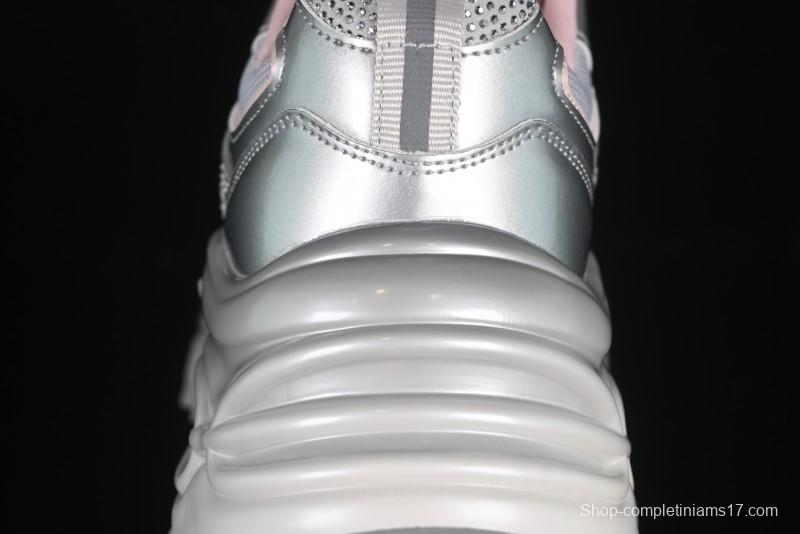 GG-CC 25ss New Platform Chunky Sneakers with 7CM Height Increase and Irregular Design - 668-2 Silver