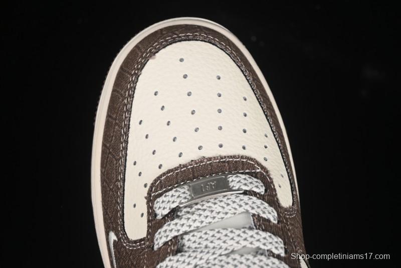 Nike Air Force 1 '07 Low LV Collaboration Beige Grid Casual Sneakers - XS1958-552