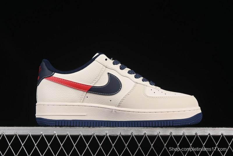 Nike Air Force 1'07 Low Gucci Collaboration Blue Red Swoosh Casual Sneakers - JJ2508-713