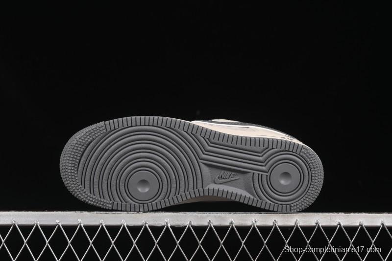 Nike Air Force 1 '07 Low Stussy Collaboration Pig Grey Swoosh Grey Sole Casual Sneakers - XX3168-126