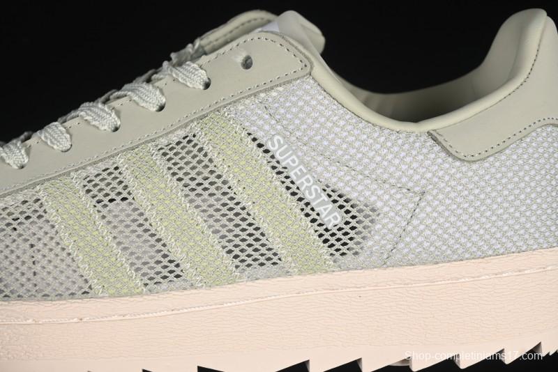 Adidas Clot Superstar Shell Toe Casual Sneakers with Serrated Design - IH3643