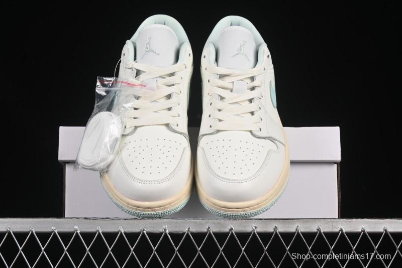 Nike Air Jordan 1 Low AJ1 White Mint Green Low-Top Casual Lifestyle Sneakers - DC0774-134