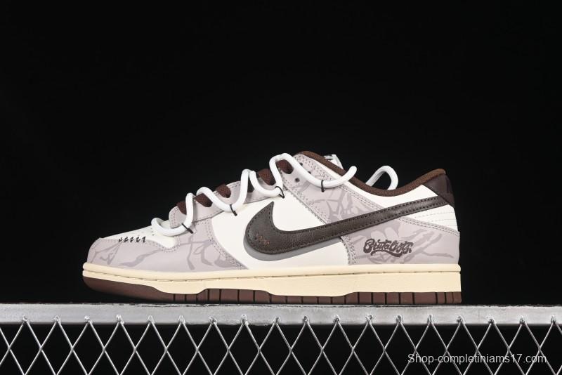Nike Dunk Low Koala Party Distressed Grid Low-Top Casual Skate Shoes - DD1503-124