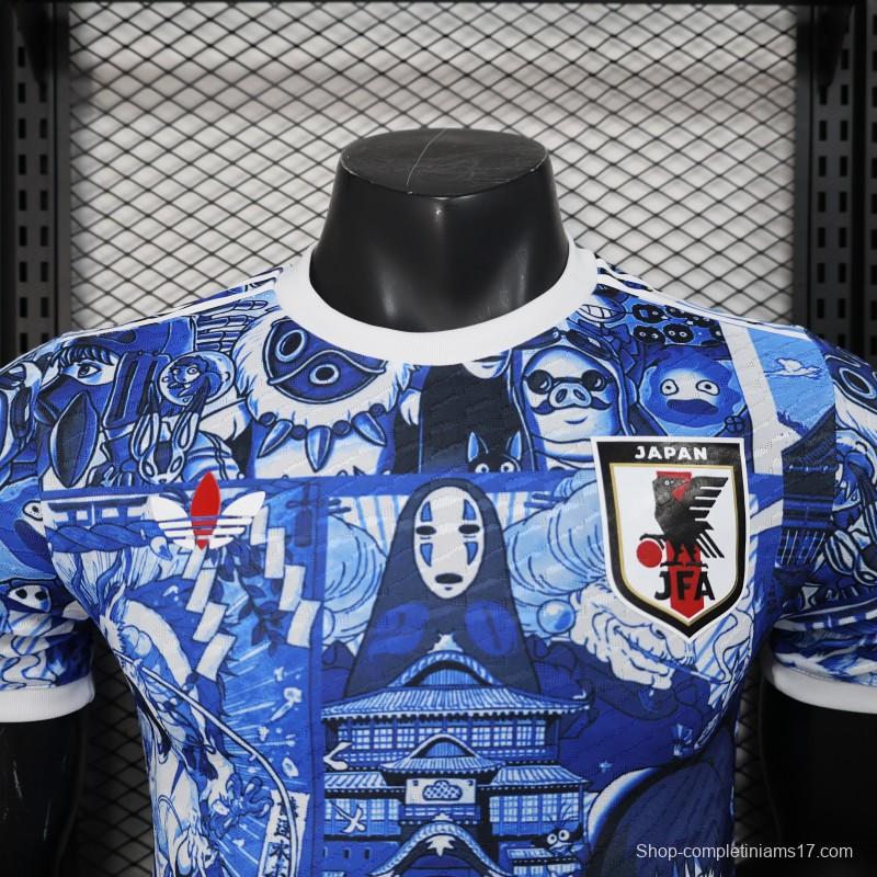 Player Version 2025 Japan Blue with Anime Characters Jersey