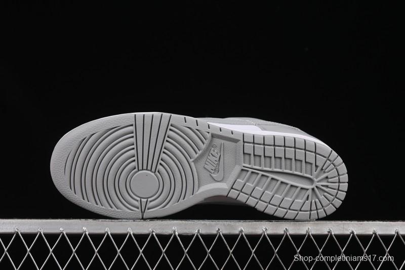 Nike SB Dunk Low White Grey Low-Top Casual Skate Shoes - HF5441-105