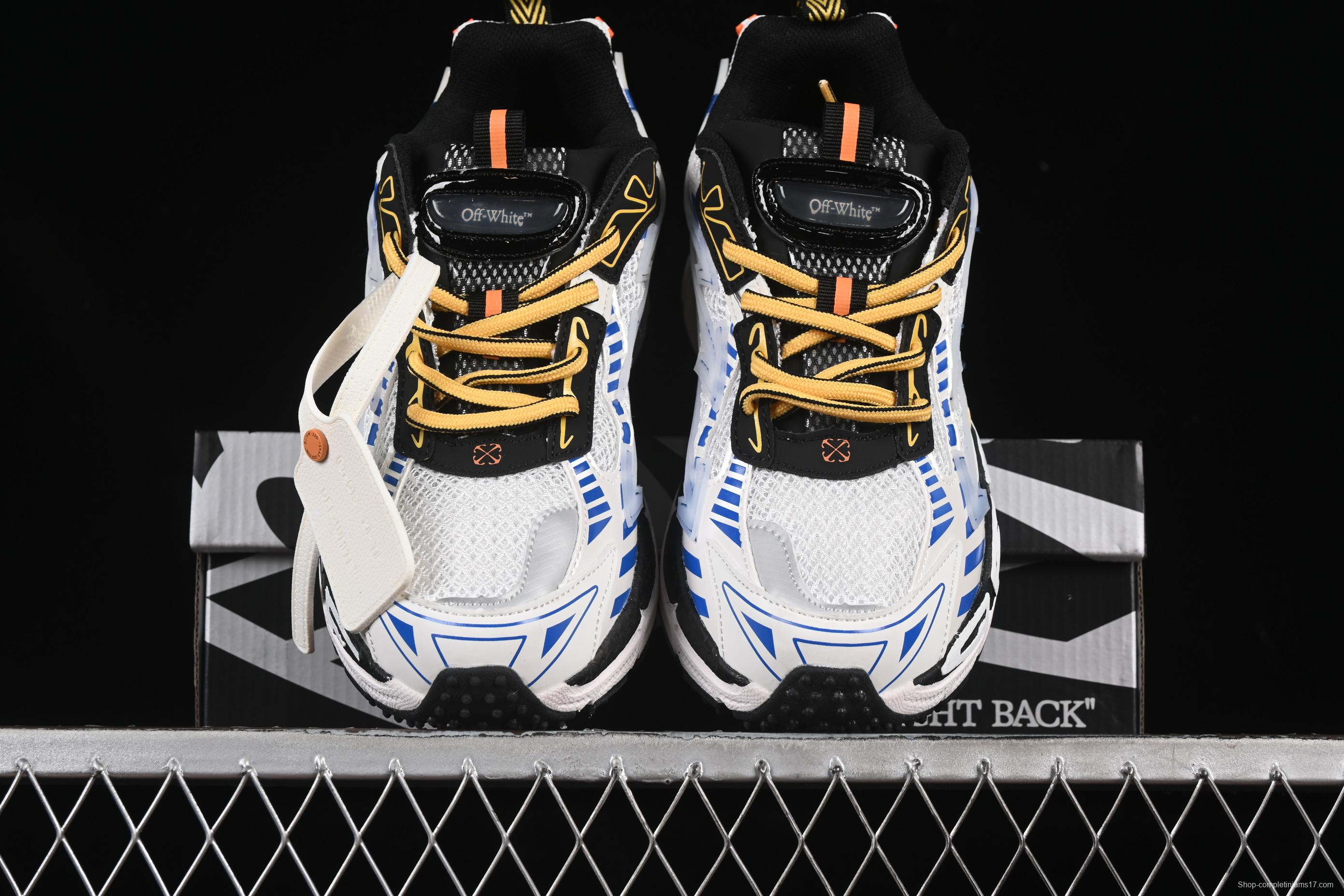 Off-White Be Right Low-Top Lifestyle Sneakers in White Blue - C.D4