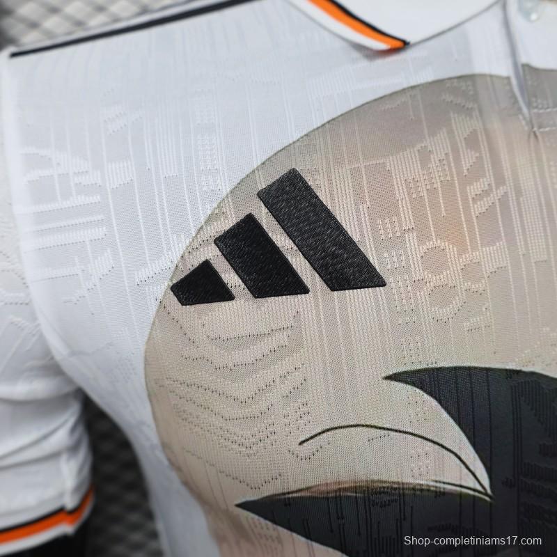 Player Version 2025 Japan White with Dragon Ball Goku Graphic Jersey