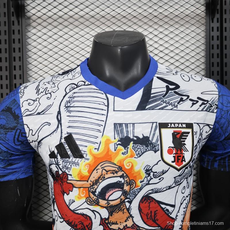 Player Version 2025 Japan Blue/White with One Piece Manga Jersey