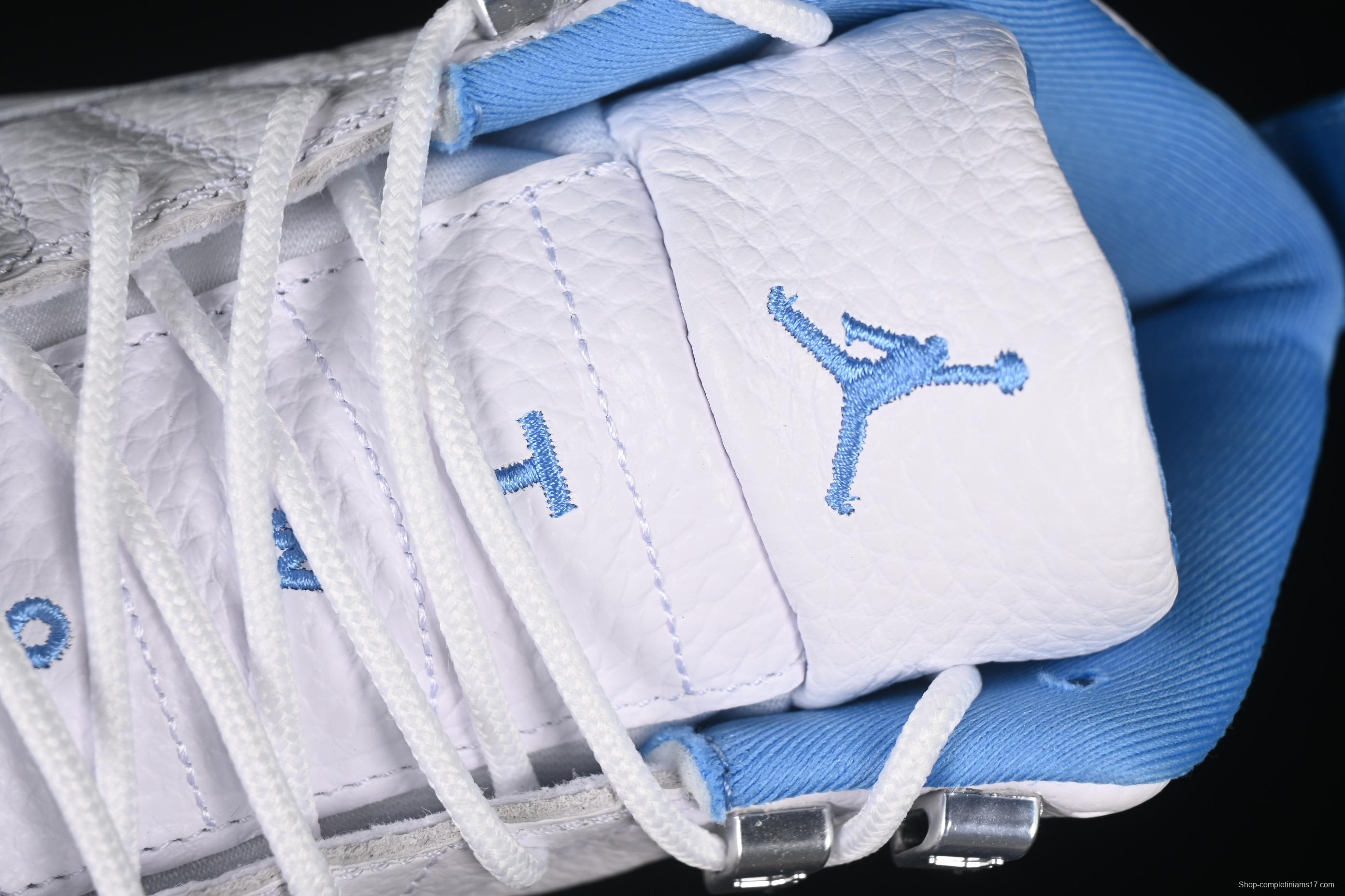 Nike Air Jordan 12 Retro Basketball Shoes in White University Blue - CT8013-112