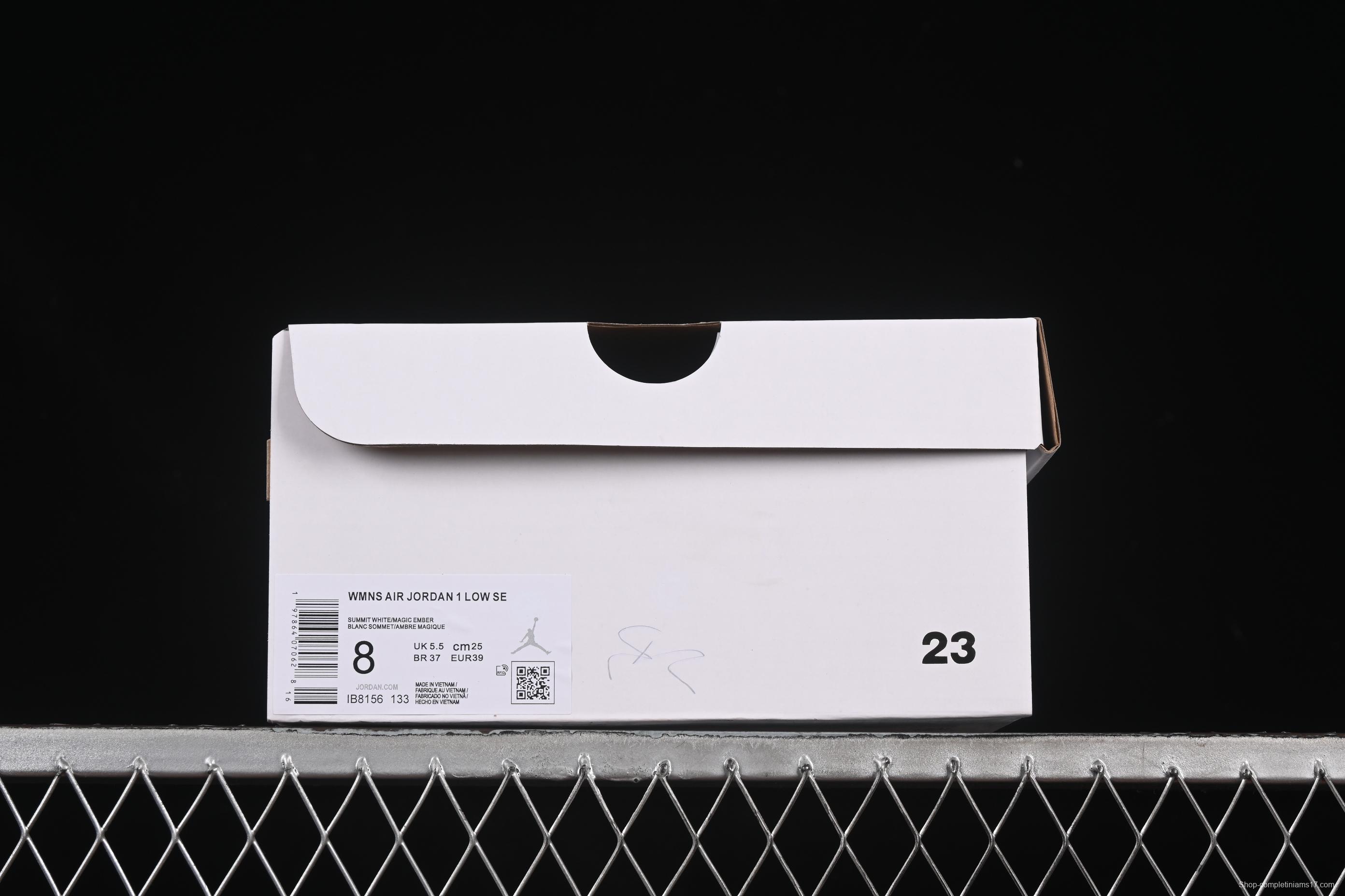 Nike Air Jordan 1 Low AJ1 White Pink Low-Top Casual Lifestyle Sneakers - IB8156-133