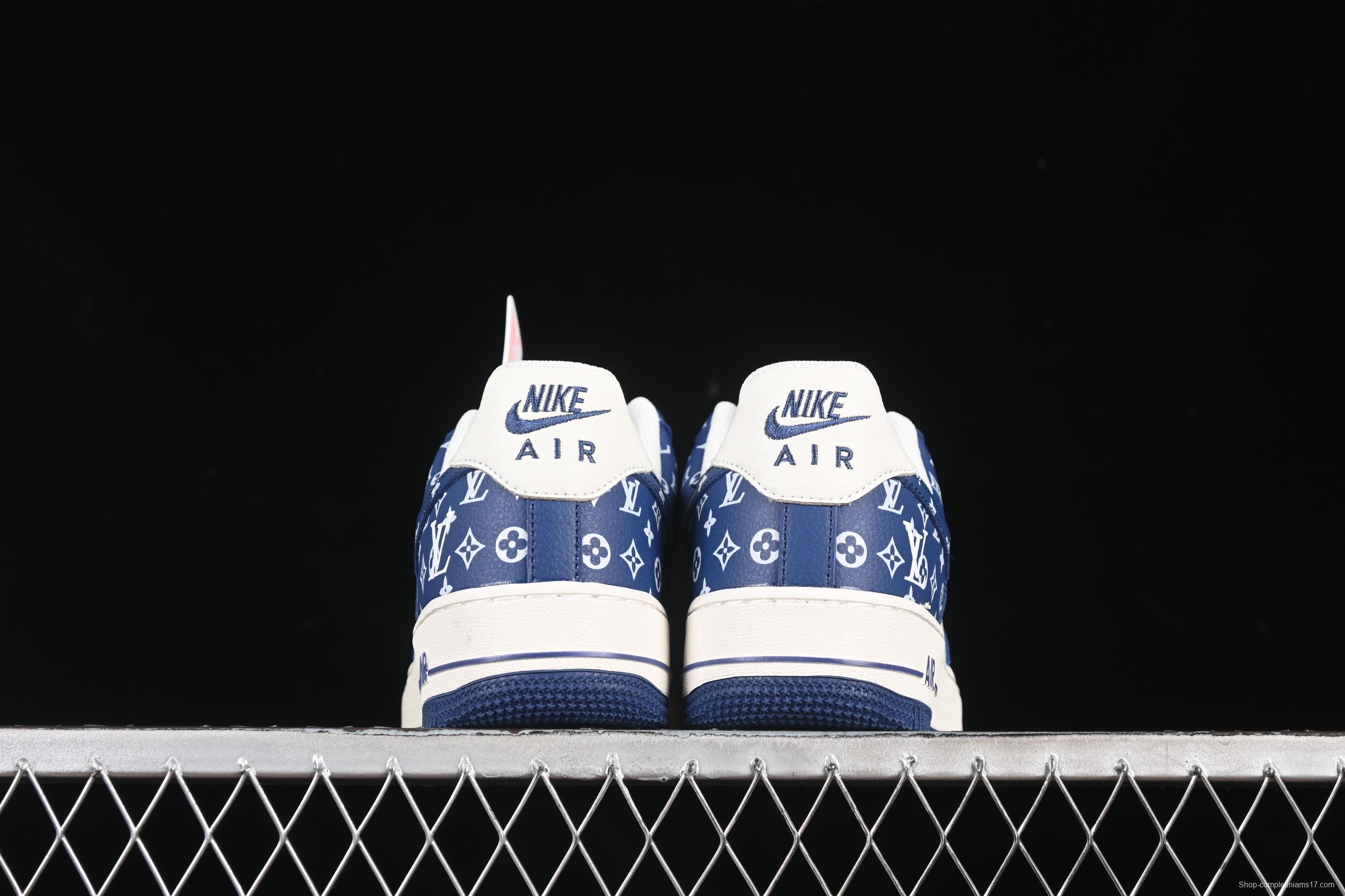 Nike Air Force 1 '07 Low LV Collaboration White Blue Swoosh Casual Sneakers - LW9279-008