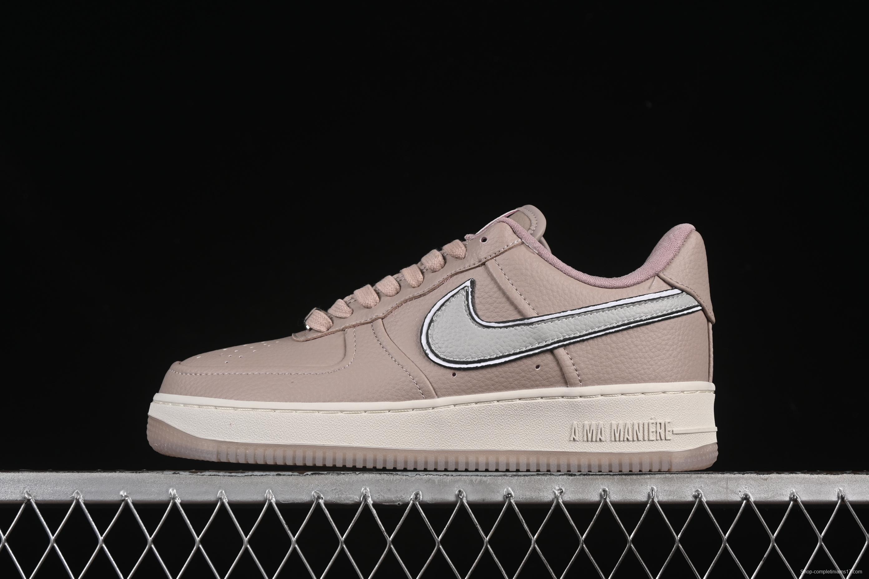 Nike A Ma Maniére x Air Force 1'07 Low Casual Sneakers with Premium Leather and Signature Lining - HF4084-200
