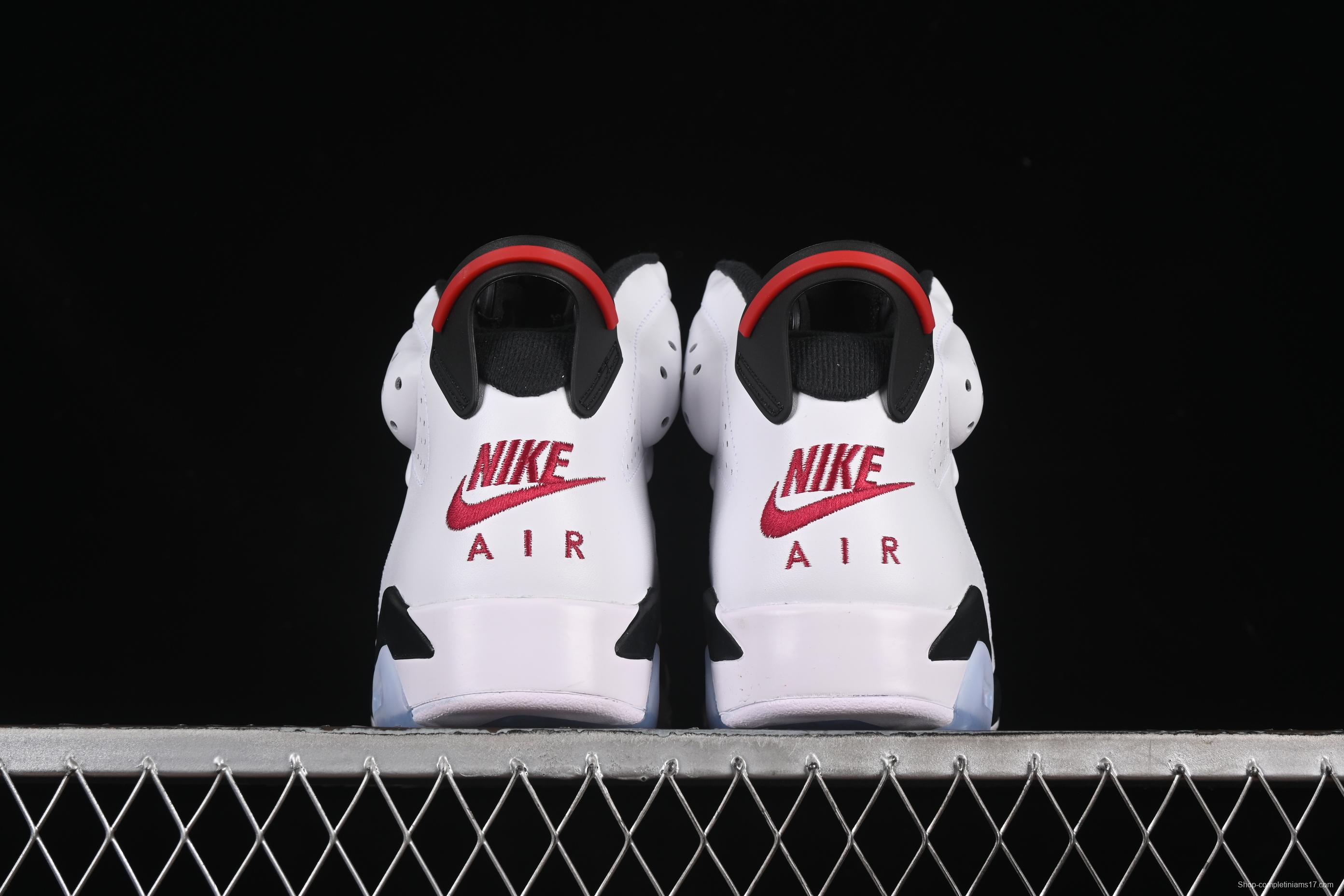 Nike Air Jordan 6 Retro High Basketball Shoes in Carmine White Red - CT8529-106