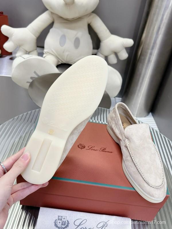 2024 Unisex Le Parmentier Beige Suede Loafers MJ00270