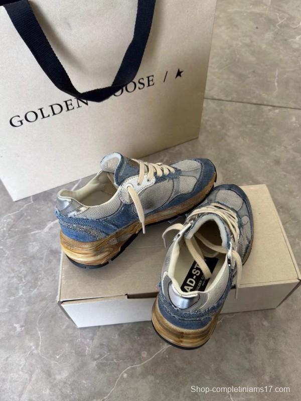 2024 Unisex GGDB Grey Blue Mesh Suede Sneakers