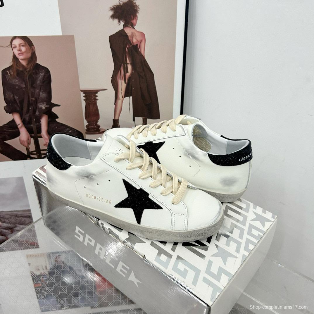 2025 Women GGDB White Black Leather Sneakers