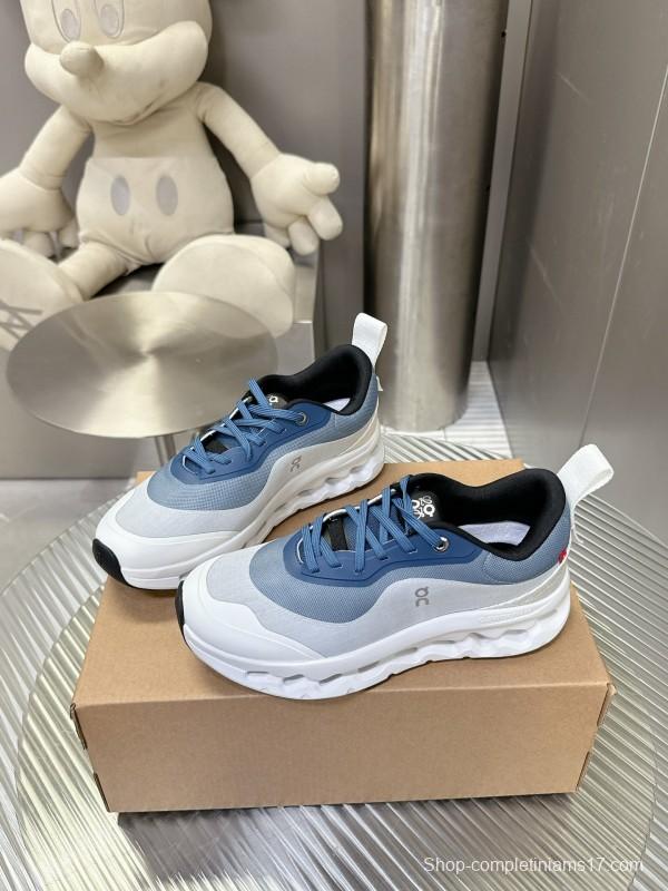 2025 Unisex Loewe Blue Grey White Leather Mesh Sneakers