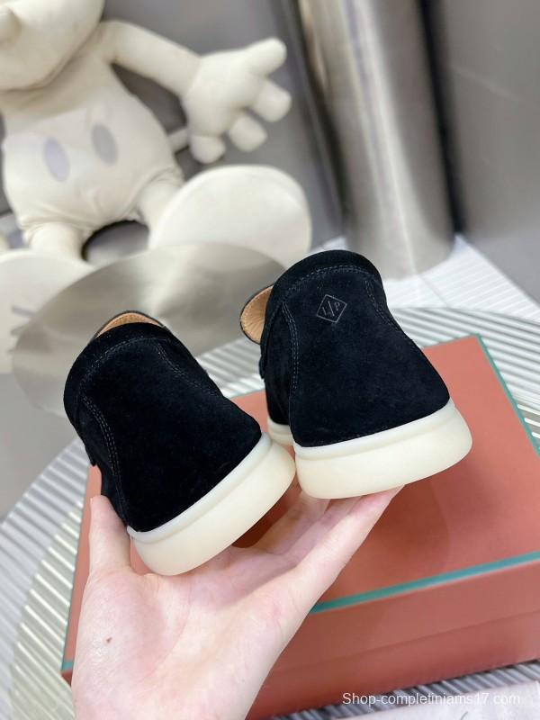 2025 Men LP Black Suede Loafers LY00260