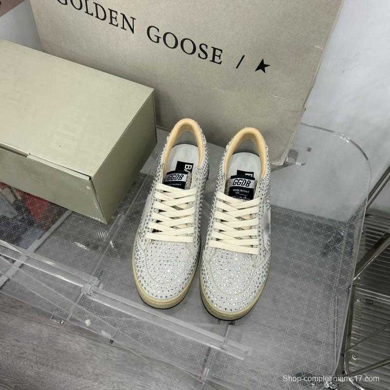 2024 Unisex GGDB White Crystal Leather Sneakers MJ00260