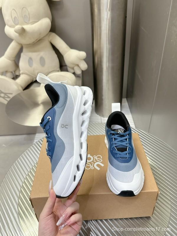 2025 Unisex Loewe Blue Grey White Leather Mesh Sneakers