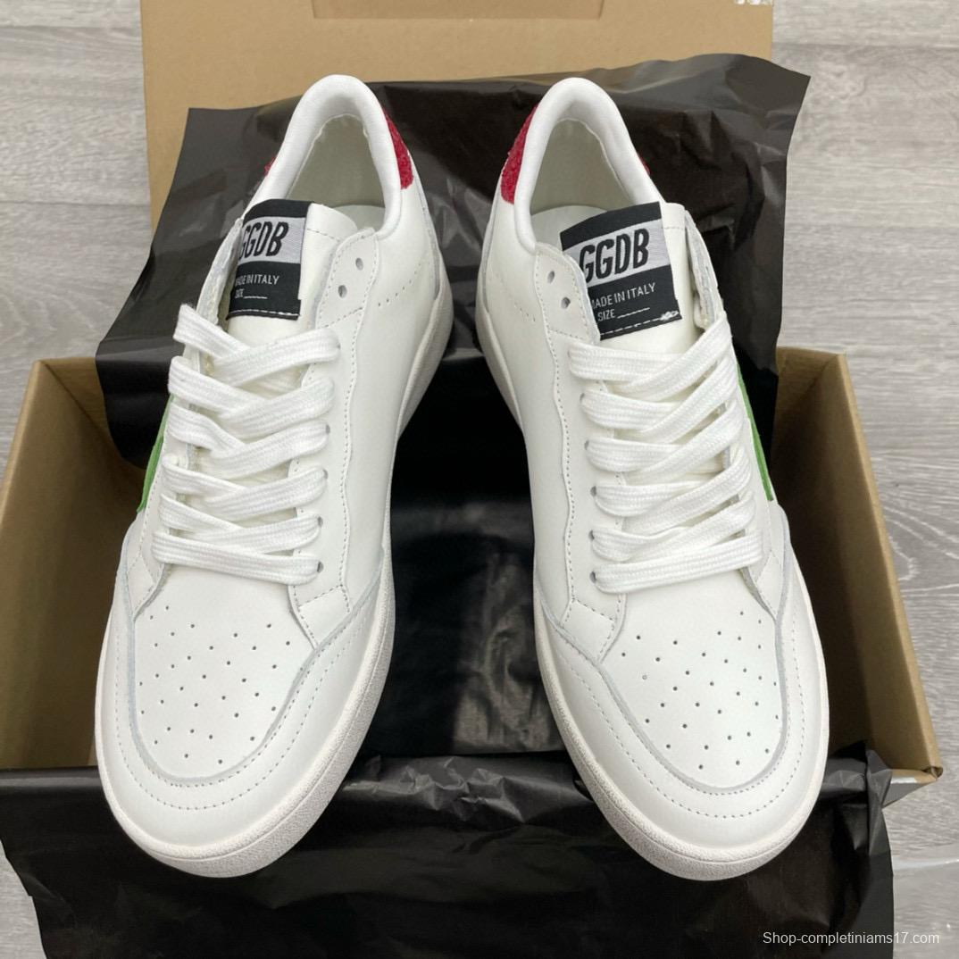 2024 Unisex GGDB White Green Leather Sneakers MJ00260