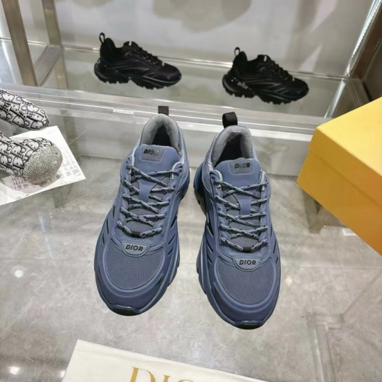 2024 Unisex Dior Blue Mesh Sneakers MJ00360