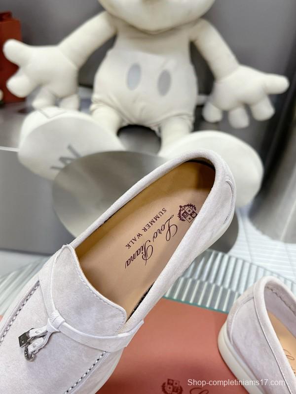 2024 Men Le Parmentier White Suede Loafers MJ00270