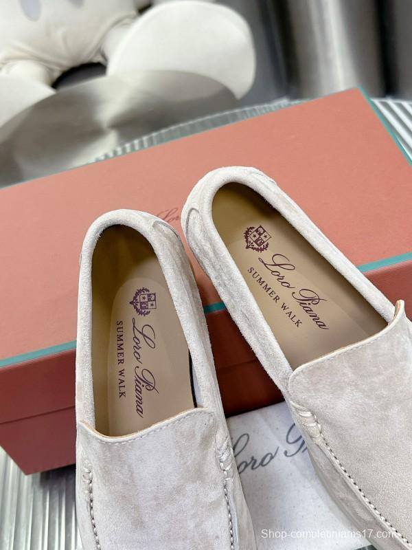 2024 Unisex Le Parmentier Beige Suede Loafers MJ00270