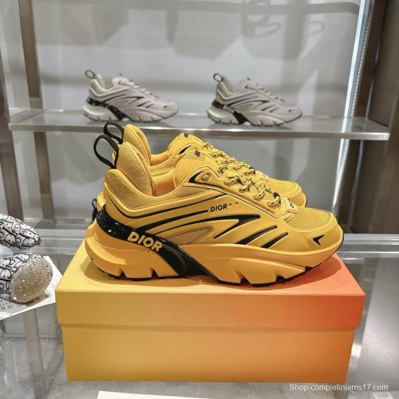 2024 Unisex Dior Yellow Mesh Sneaker MJ00360