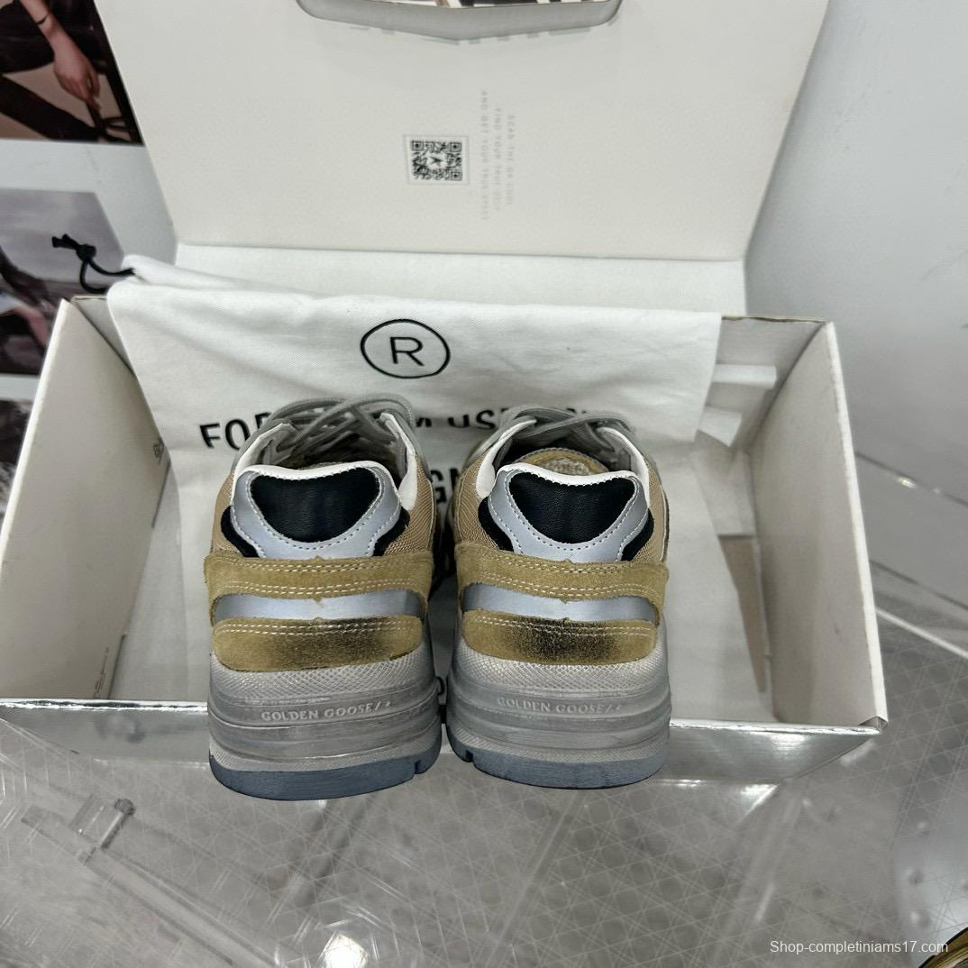 2024 Unisex GGDB Green Grey White Suede Mesh Sneakers