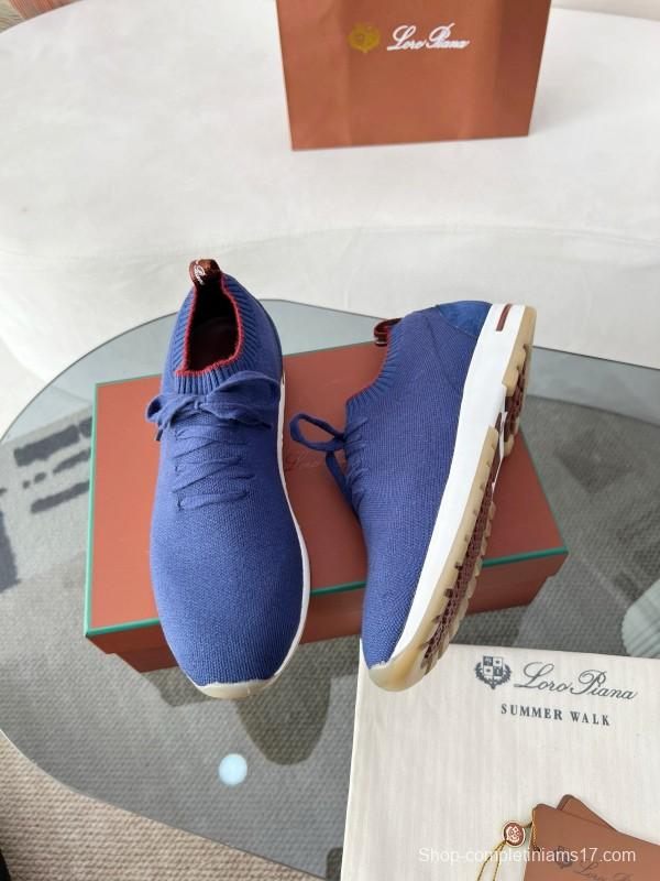 2024 Men Le Parmentier Blue Wool Knit Sneakers MJ00330