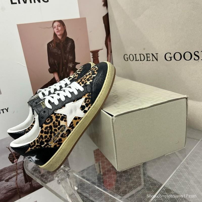 2024 Unisex GGDB Leopard Black White Leather Suede Low Top Sneakers MJ00260