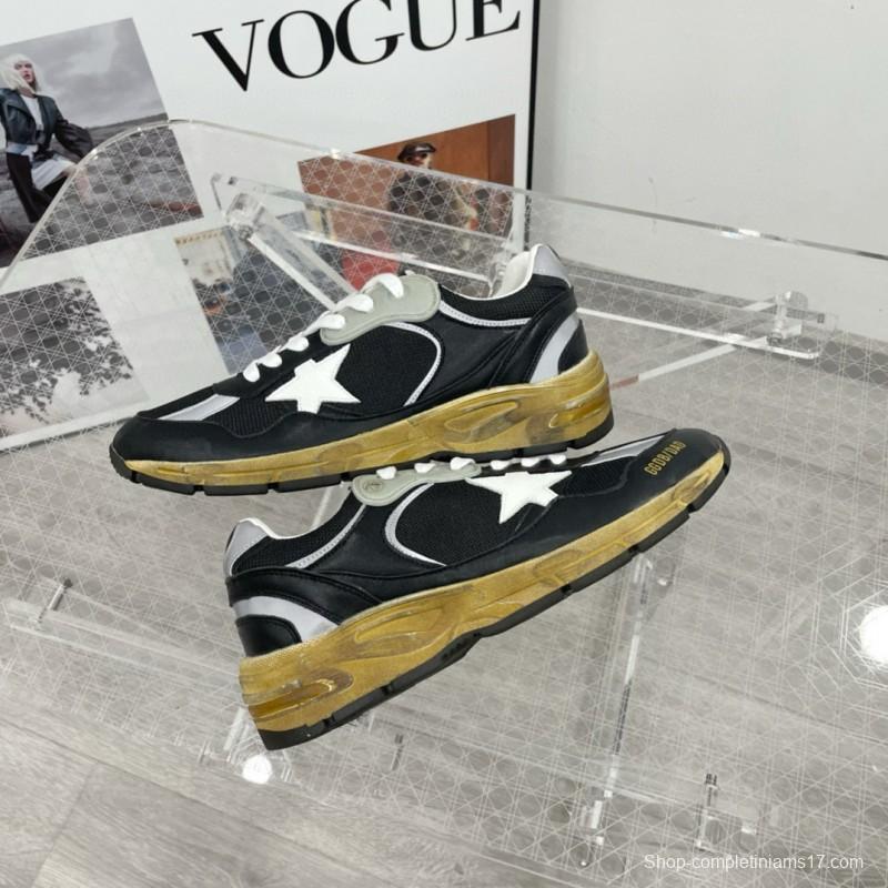 2024 Unisex GGDB Black White Grey Mesh Leather Sneakers