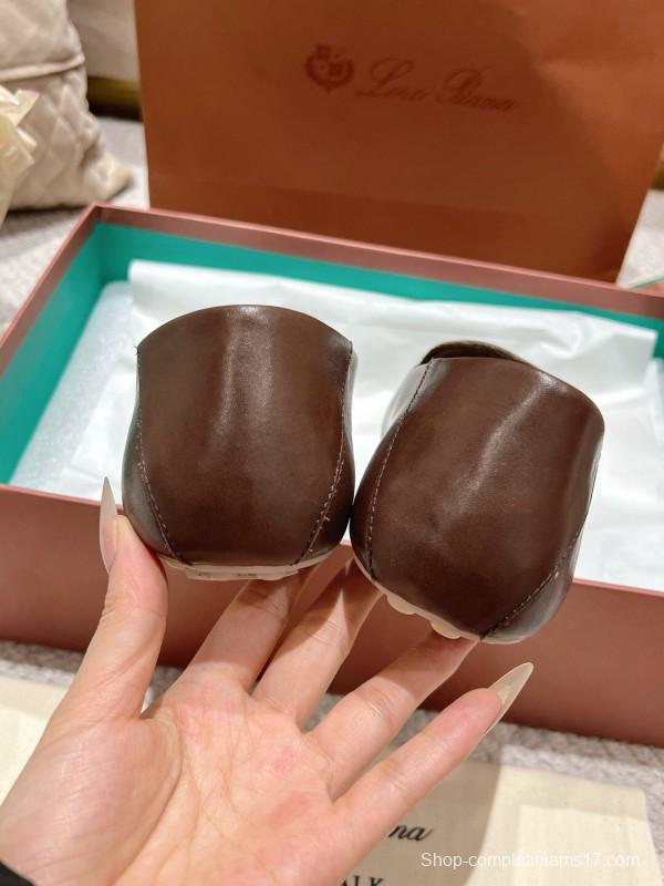 2025 Women LP Brown Leather Loafer Tassel LY00291