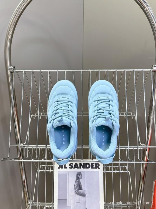 2025 Women Marni Blue Fabric Sneakers