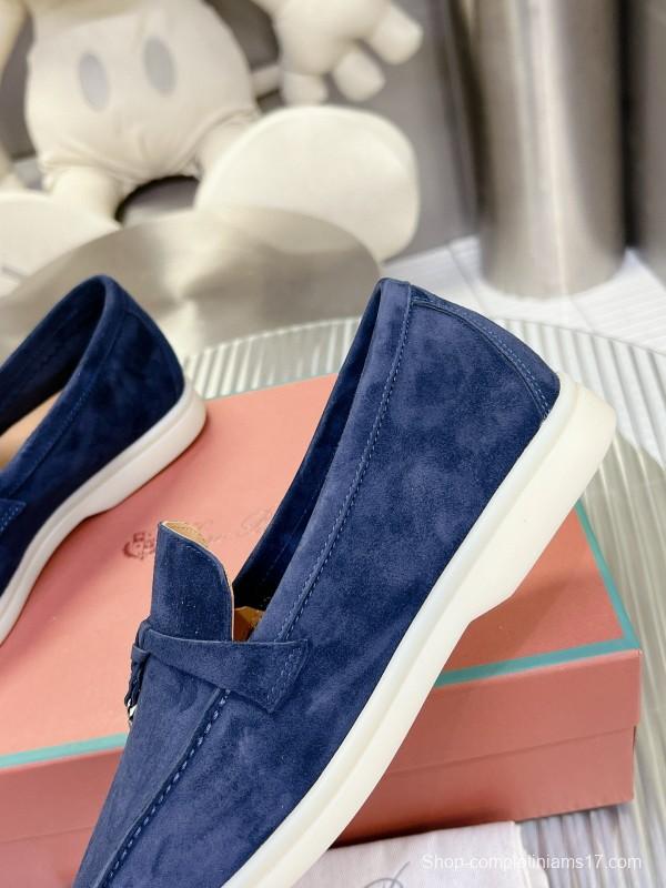 2024 Men LP Navy Suede Loafers