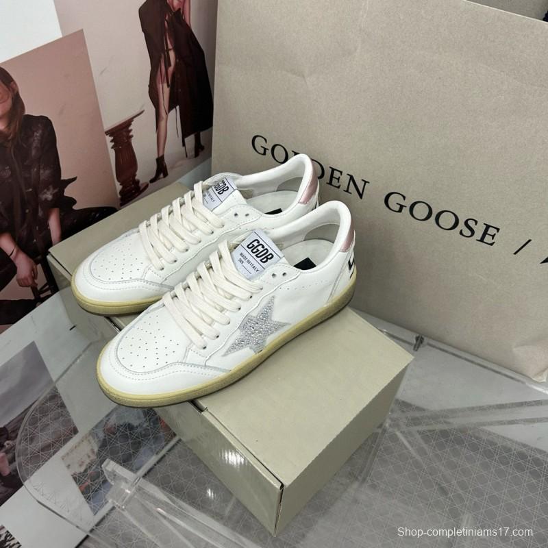 2024 Unisex GGDB White Pink Leather Low Top Sneakers MJ00260