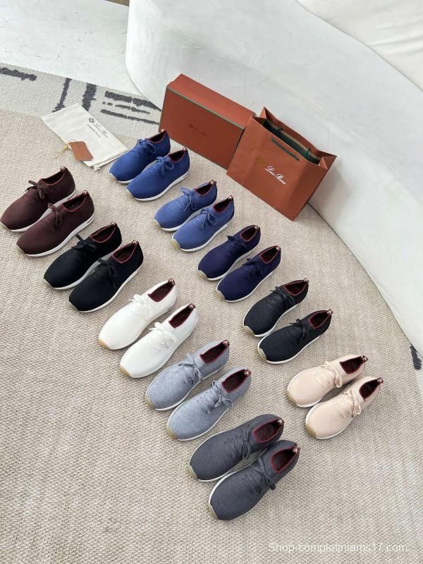 2024 Men Le Parmentier Blue Wool Knit Sneakers MJ00330
